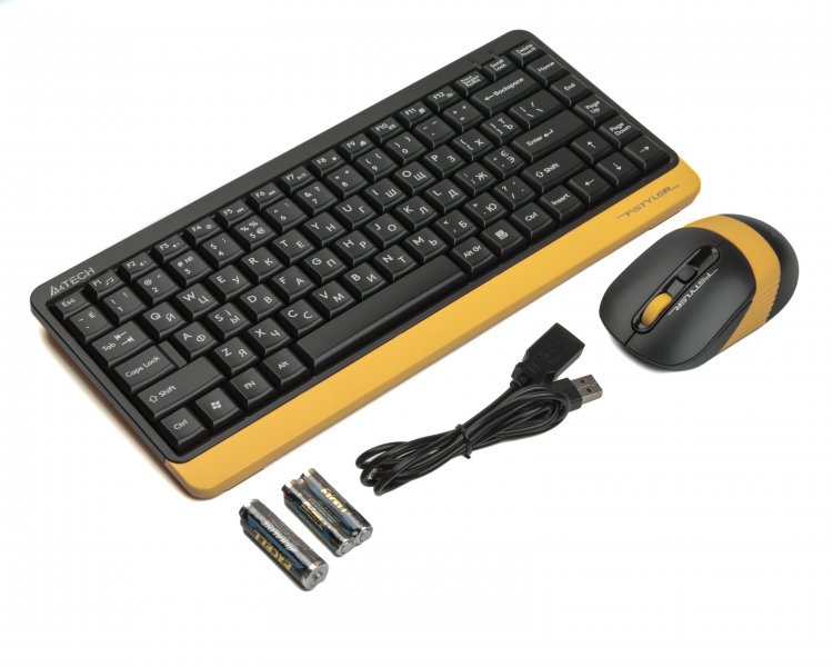 A4Tech FG1110 (Bumblebee) Комплект бездротовий Fstyler клавіатура+миша, чорно-жовтий, USB